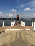 Julia's Mandatory Jumping Pic at the lake!